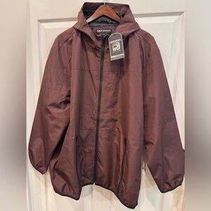 Distortion Wind/Rain Jacket Hood Zip pockets Size 2XLT Polyester